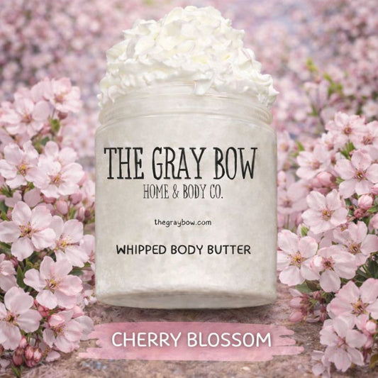 Whipped Body Butter,  Original Non-greasy, Natural Body Moisturizer, Bridesmaid Gift, Handcrafted Personal Gift Idea, Body Cream Cherry Blossom