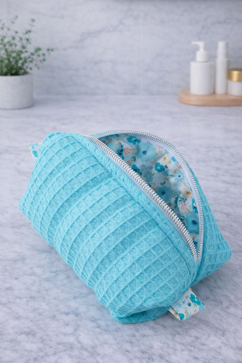 Aquarius Quilted Makeup / Cosmetic Bag