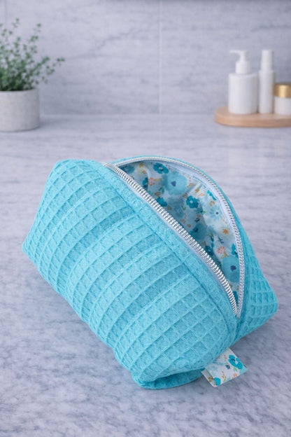 Aquarius Quilted Makeup / Cosmetic Bag