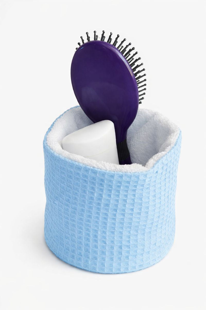 Blue Puff Cosmetic Organizer