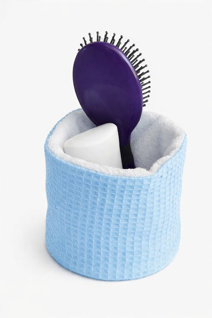 Blue Puff Cosmetic Organizer